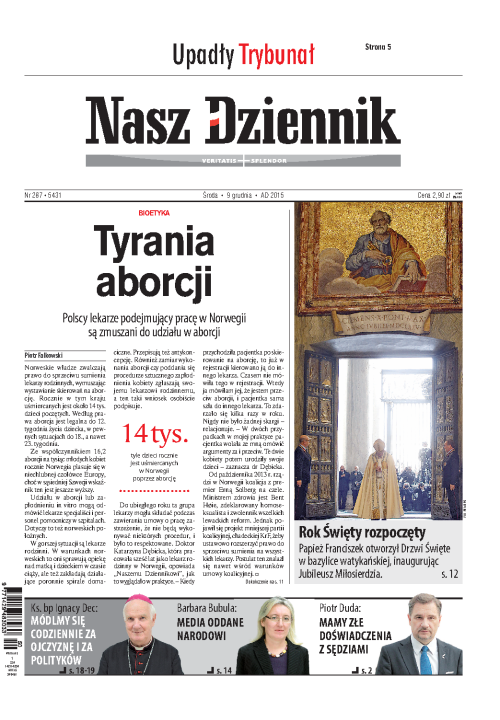 Nasz Dziennik z dnia 09.12.2015 wydanie PDF