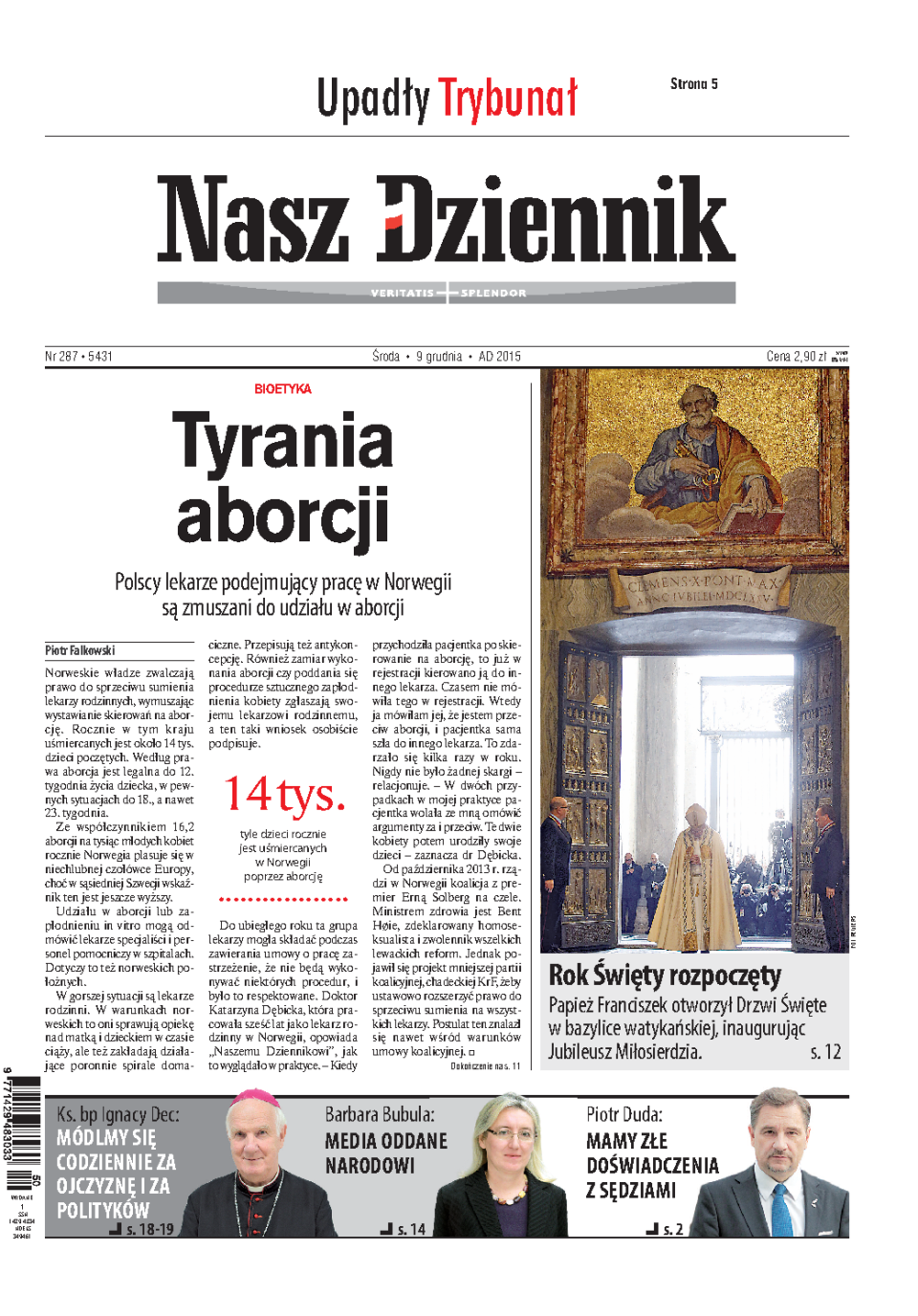 Nasz Dziennik z dnia 09.12.2015 wydanie PDF