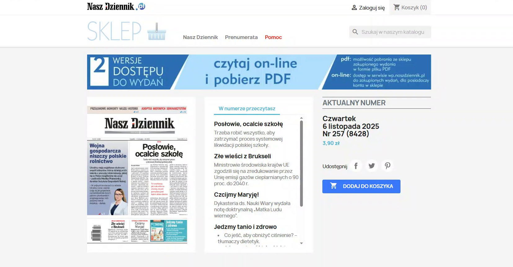 Strona główna sklepu