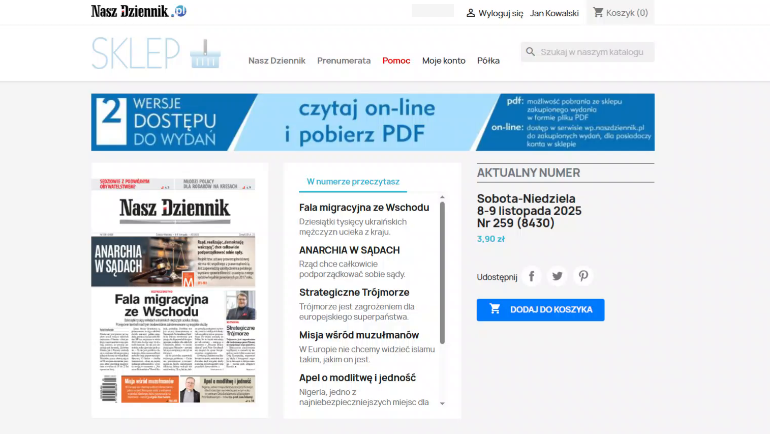 Strona główna sklepu