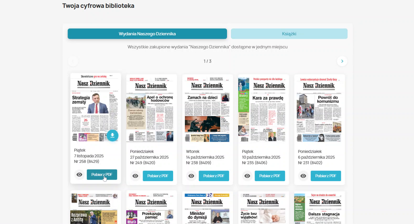 Biblioteka cyfrowa z zakupionym wydaniem